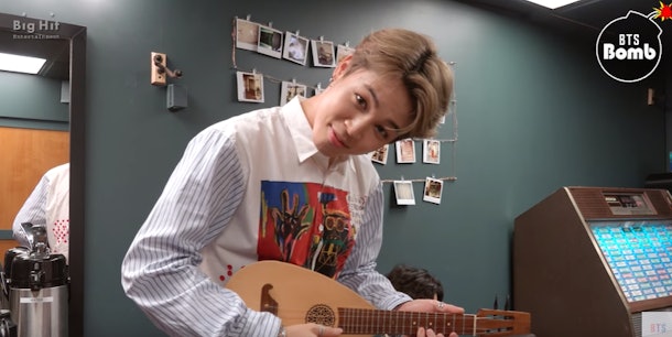 This Video Of BTS' Jimin, Jungkook, & V Playing Guitar Is