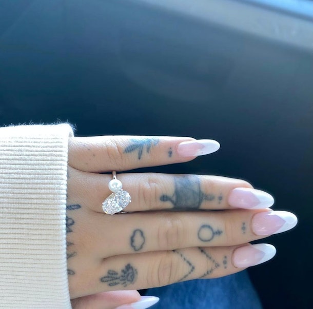 11 Pearl & Diamond Engagement Rings Like Ariana Grande's ...