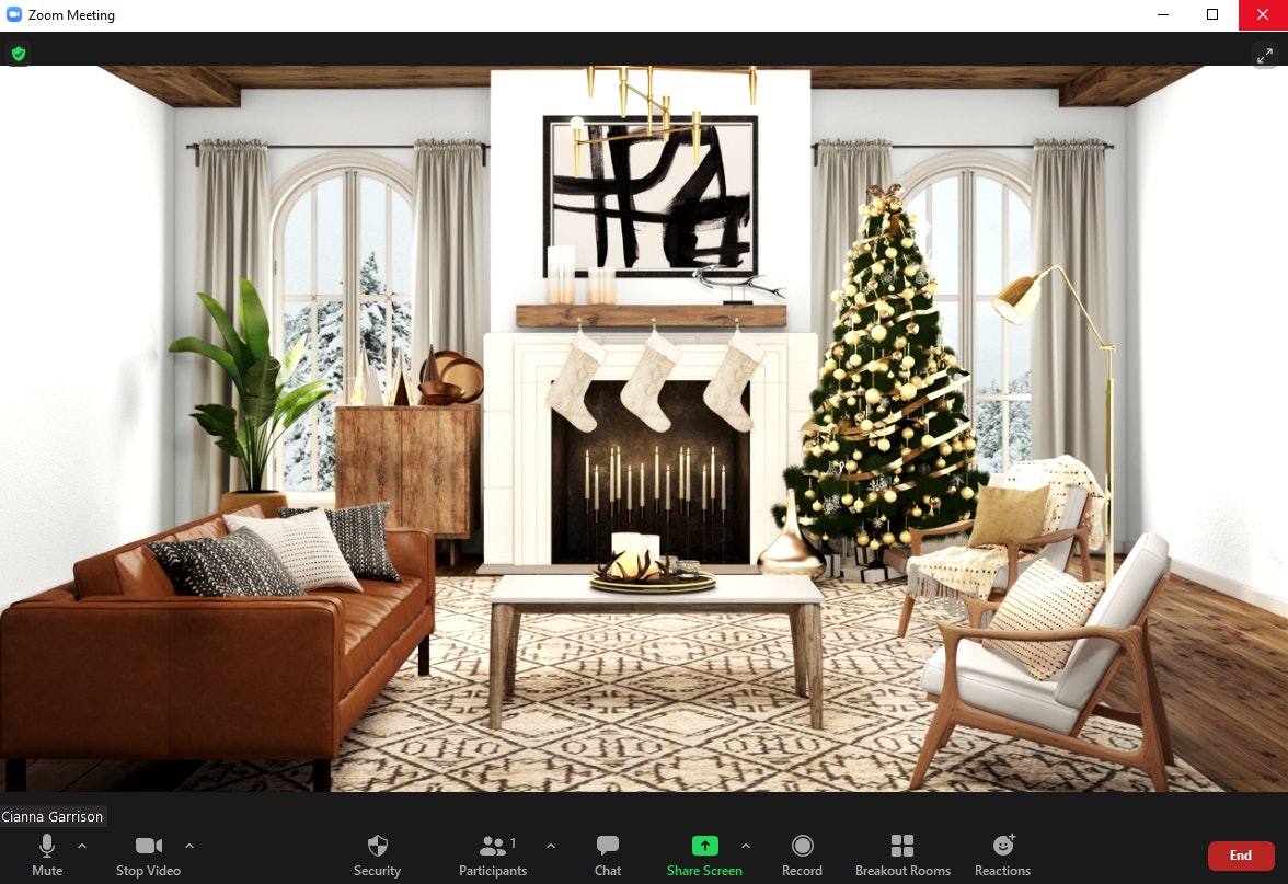 Zoom Virtual Background Fireplace