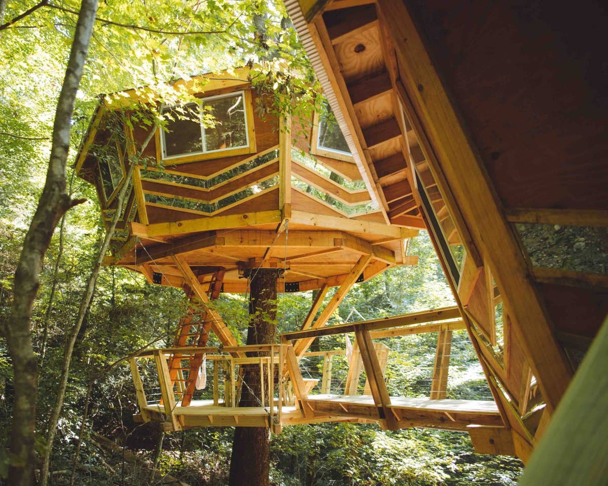 glass treehouse airbnb