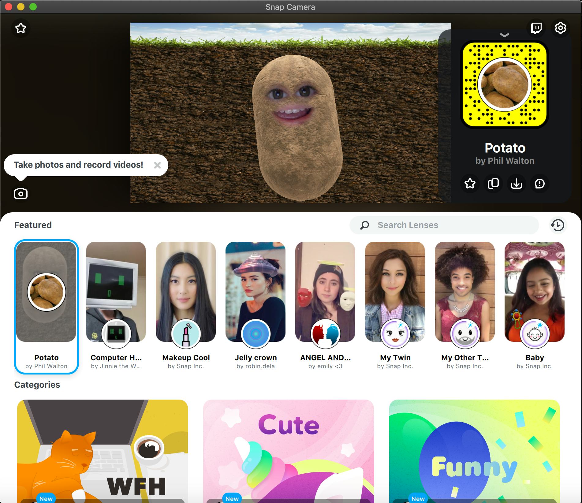 bluestacks snapchat camera