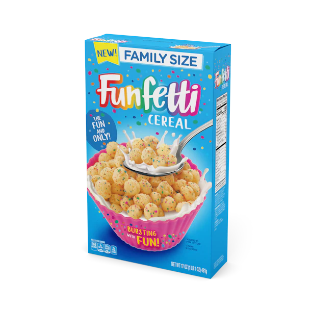 Funfetti Can This New Funfetti Cereal Features Colorful, Cake-Flavored Bites