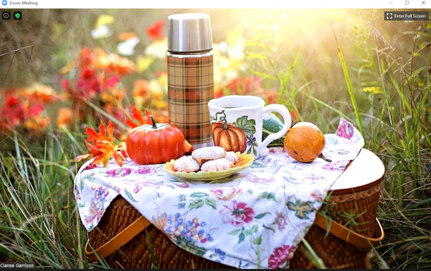 Download Free These 15 Fall Themed Zoom Backgrounds Will Have You Feeling Cozy PSD Mockup Template