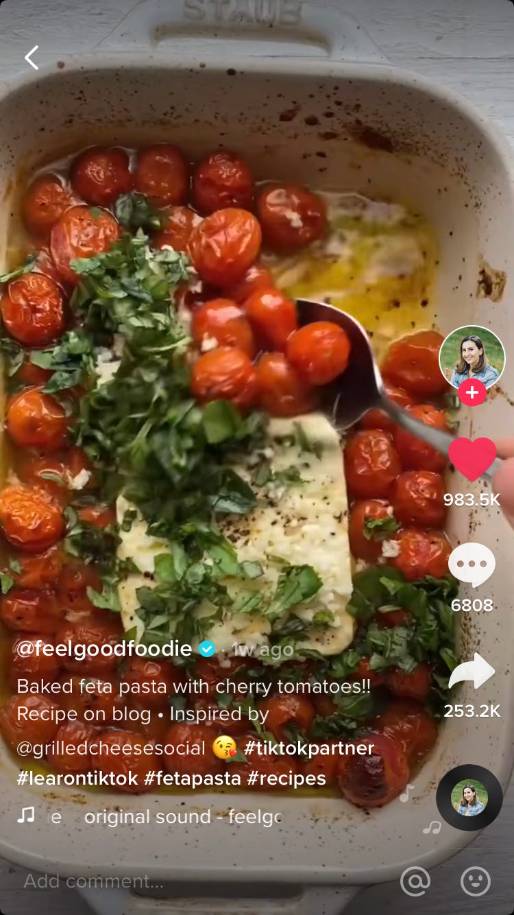 tiktok pasta recipe